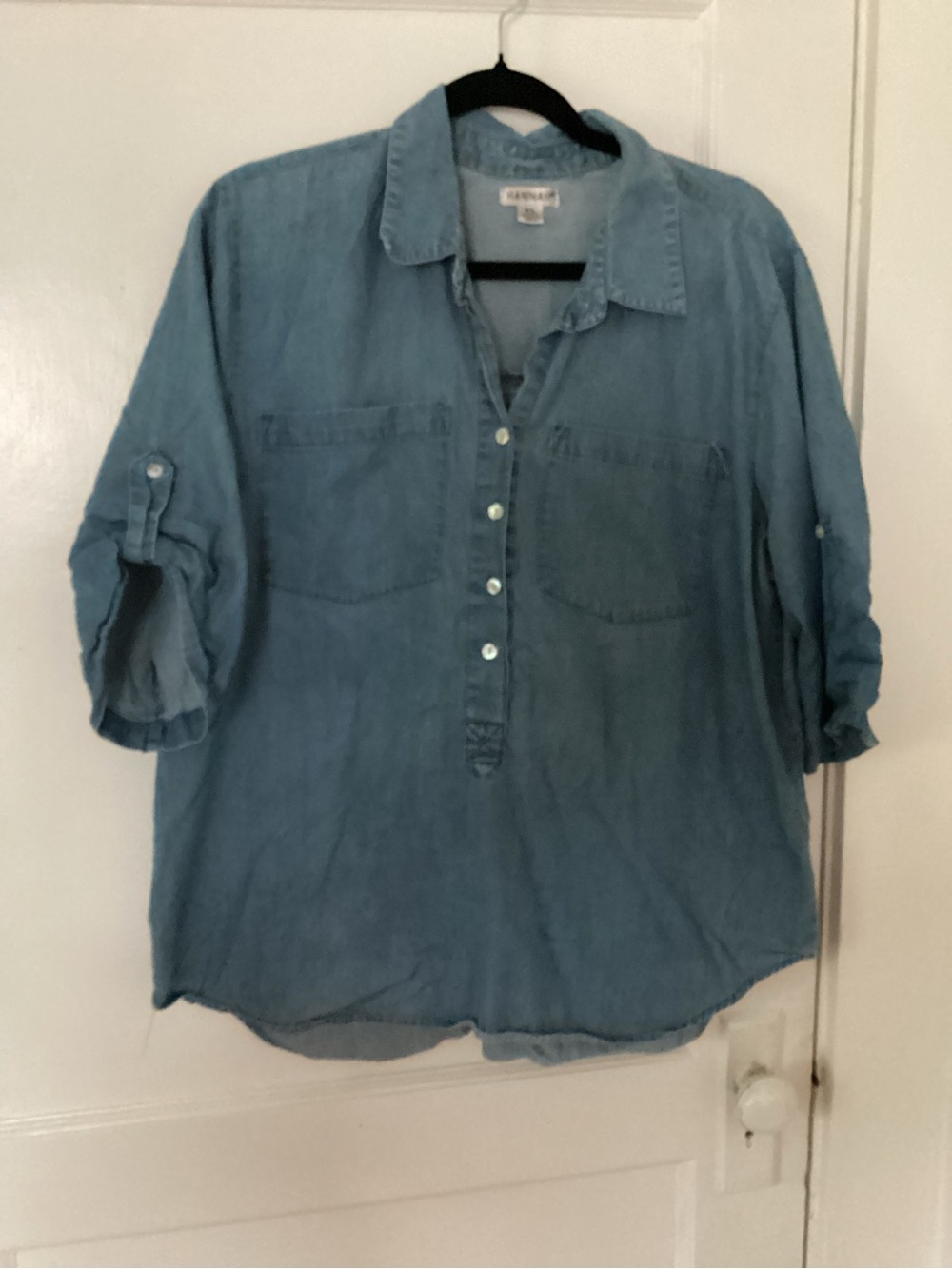 Universal Thread Light Blue Denim Pullover Tunic